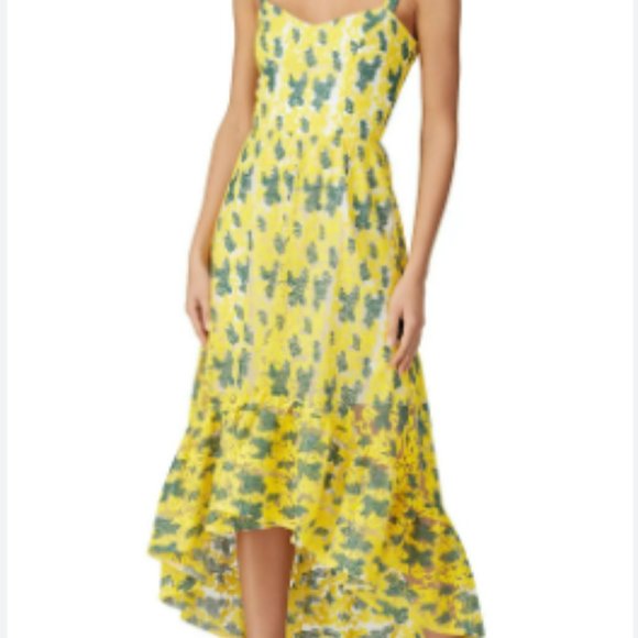 NWT, Dress The Population, Wren Yellow Dress, Size M - Picture 3 of 3